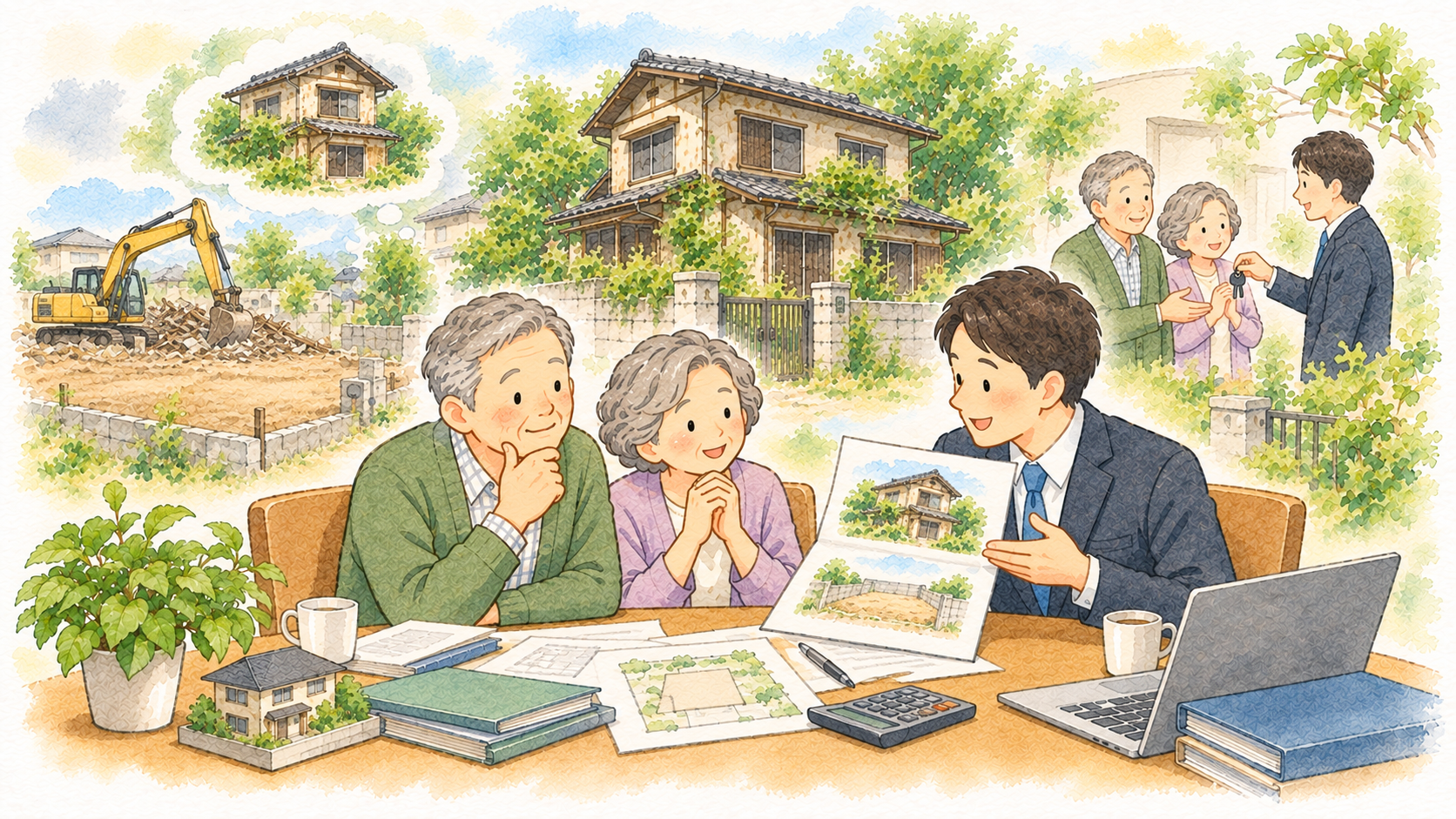 空き家を建物付きで売るか更地にするか検討した解決事例のイメージ