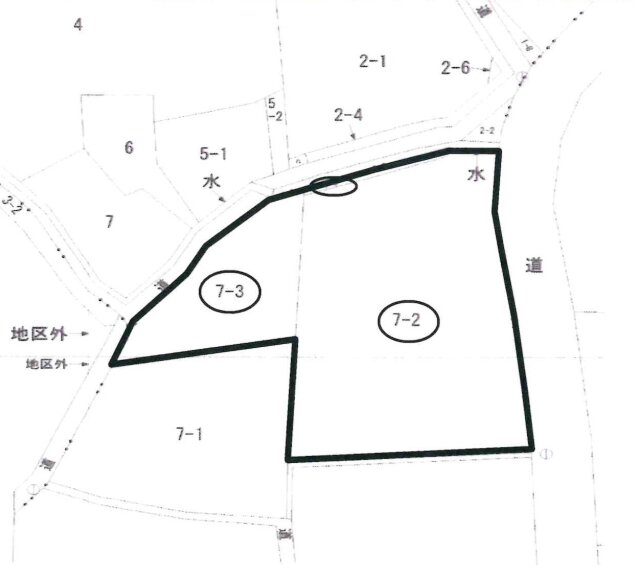 広大な敷地を持つ物件の地図