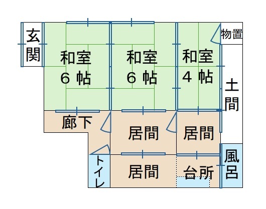 和室3部屋のゆとりある間取り