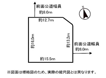 敷地面積73.8坪の住宅用地間取り画像1